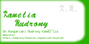 kamelia mudrony business card